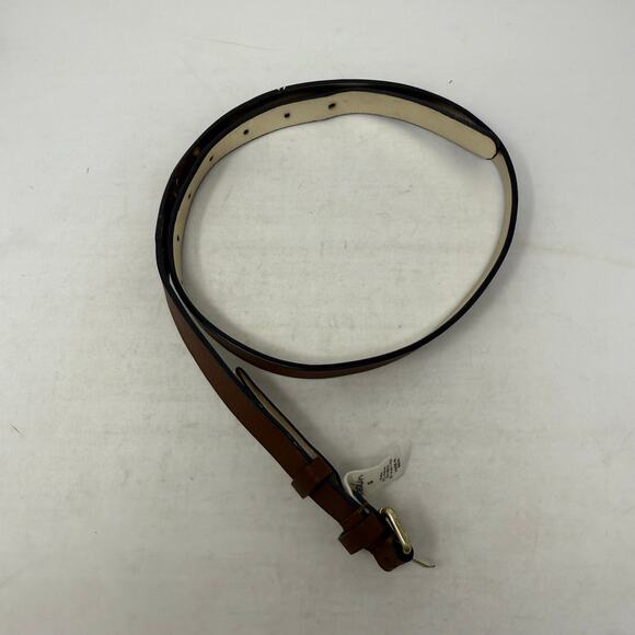 Boden Women's Brown 100% LEather Belt Gold Buckle Size Small - Picture 3 of 8